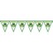 Beistle Pack of 6 Green, Yellow and White "Brasil" Soccer Themed Pennant Banner Party Decorations 7.4'